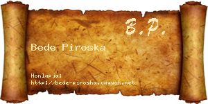 Bede Piroska névjegykártya